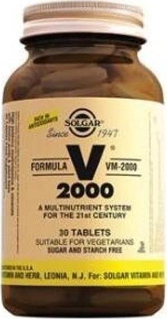 Solgar Vm 2000 30 Tablet Multivitamin