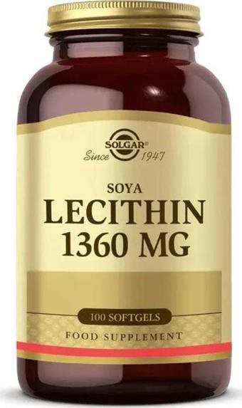 Solgar Lecithin 1360 Mgr 100 Kapsül