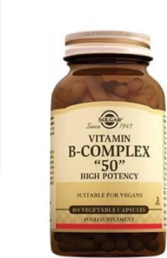 Solgar Vitamin B Complex 50 Mgr 100 Kapsül 033984011212