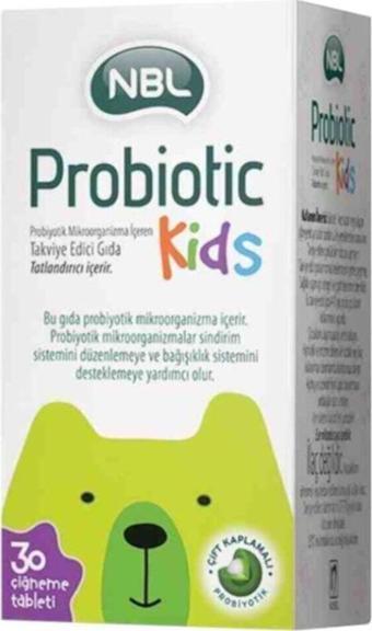 Nbl Probiotic Kids 30 Çiğneme Tableti