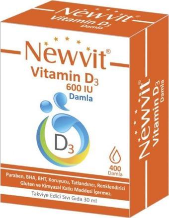 Newvit Vit D3 600 Iu Damla 30 Ml 8682125462134