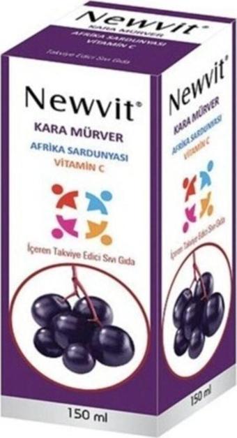 Newvit Kara Mürver & Afrika Sardunyası Içeren Takviye Edici Gıda 150 Ml