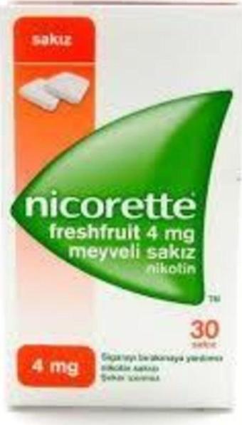 Nicorette 4 mg 30'lu Nikotin Sakızı Meyveli