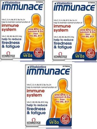 İmmunace Vitabiotics Immunace Immune System 30 Tablet (3Lü)