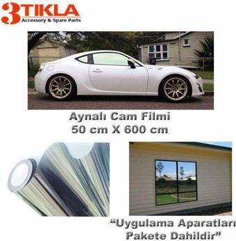 Oto/Ev Cam Filmi 50cm x 6 Mt Krom Aynalı