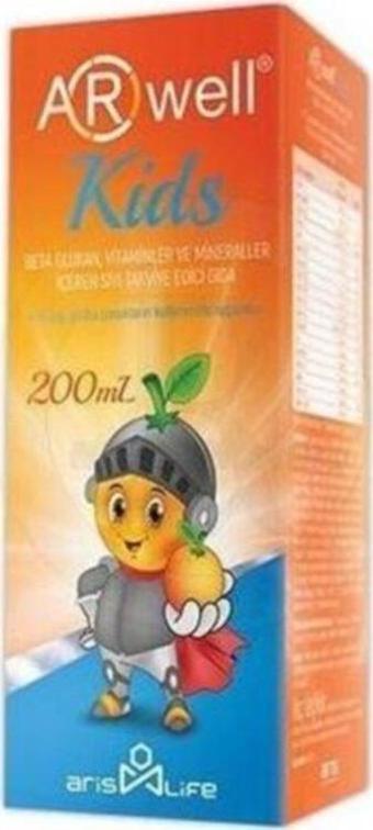 Arwell Kids Betaglukan Vitamin Ve Mineraller Sıvı Şurup 200 Ml