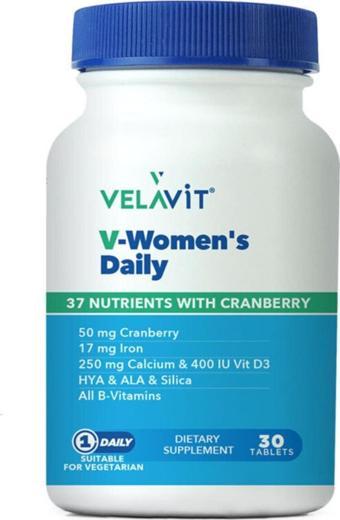 Velavit V-Womens Daily Takviye Edici Gıda 30 Tablet