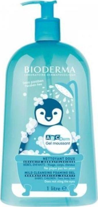 Bioderma Abcderm Foaming Cleanser 1000 ml Saç Vücut Temizleme Jeli