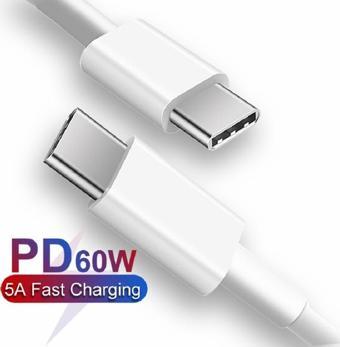 Native Audio 2 Metre Type C to Type C PD 2.0 3 Amper 60W USB Hızlı Şarj Kablosu