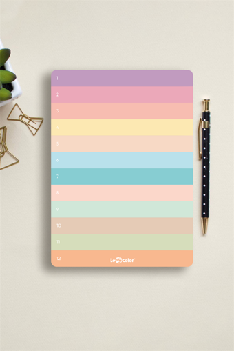 LeColor Numaralı Planlayıcı Blok Pastel