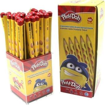 Play-Doh Kurşun Kalem Oluklu Jumbo Üçgen Kurşun Kalem (40 Lı Paket)