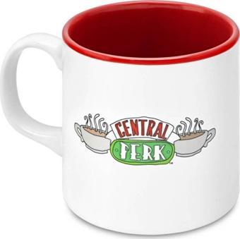 Mabbels Kupa Friends Central Perk Koltuk Dış Beyaz İç Kırmızı Kupa Bardak