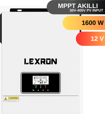 LEXRON 1.6KW MPPT 12V TAM SİNÜS AKILLI İNVERTER YÜKSEK VOLTAJ