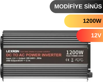 LEXRON 1200 W WATT 12V MODİFİYE SİNUS İNVERTER