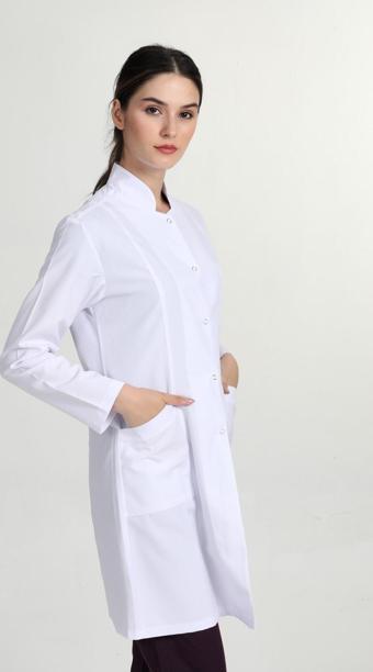 Başak Kadın Önlük  Hakim Yaka Doktor Hemşire Öğretmen Eczacı Önlüğü (Ayş-1402)