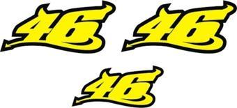 Yeni Motosiklet Sticker 46 Sarı