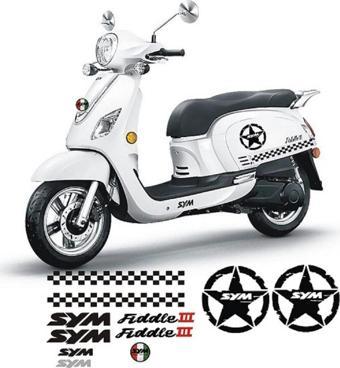Yeni Motosiklet Sticker Set Siyah Sağ/Sol