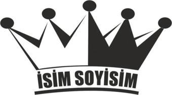 Kral Tacı Isim Soyisim Oto özel yeni sticker 40 x 20 cm