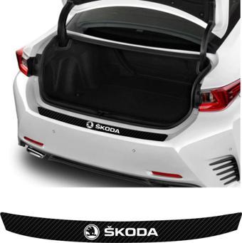 Skoda Scala İçin Uyumlu Aksesuar Oto Arka Tampon Bagaj Koruyucu Sticker 92*7 Cm