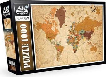Neverland 1000 Parça Dünya Haritası-II Puzzle NL377