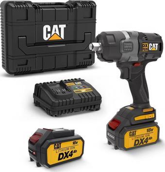 CAT DX7020 18Volt 4.0 Ah Çift Akülü Kömürsüz 700/880Nm Profesyonel Şarjlı Somun Sıkma