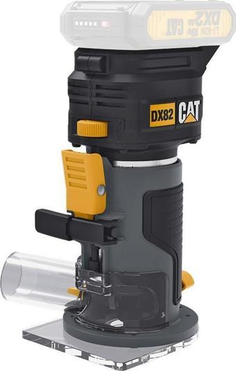 CAT DX82B 18Volt Şarjlı Kömürsüz 6mm Devir Ayarlı Profesyonel Avuç İçi El Frezesi Formika Tıraşlama (Akü Dahil Değildir)