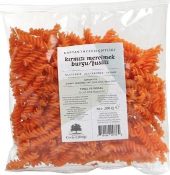 Glütensiz ve Vegan Kırmızı Mercimek Burgu / Fusilli 200 g