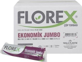 Florex Ekonomik Jumbo Boy Çöp Poşeti/Torbası 80X110- 20 Rulo