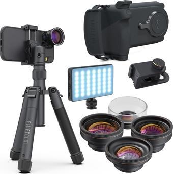 ShiftCam ProGrip - Tripod - Çekim Işığı - 4'lü LensUltra - Lens Aparatı Fotoğraf ve Video Çekim Seti