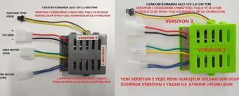 Pilsan AKÜLÜ ARABA Uzaktan Kumanda Alıcı Beyin 12 V 2.4 GHz Yeşil Model