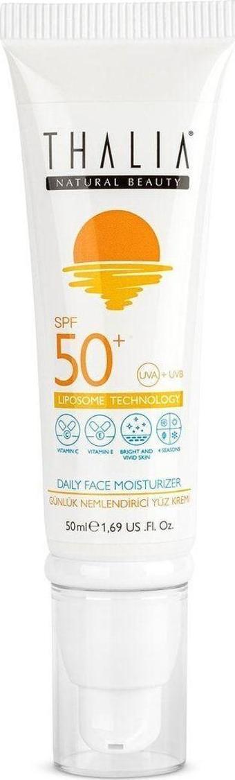 Thalia Lipozom Teknolojisi Günlük Nemlendirici Güneş Yüz Kremi 50Spf 50Ml