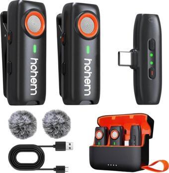 Hohem MIC-01 Wireless 2 Kişilik Yaka Mikrofonu (Type-c)