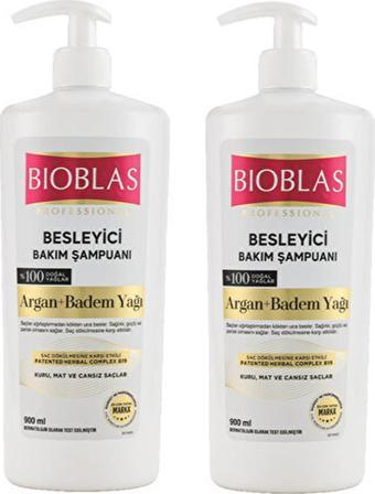 Bioblas Besleyici Bakım Şampuanı Argan Ve Badem Yağı 900 ml 2 ADET