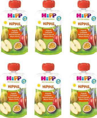 Hipp Organik Çarkıfelek Meyveli Karışık Meyve Püresi 100 gr 6 ADET