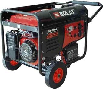 Bolat MB9000 7.5kW 9.5kVa 17bg 458cc 90kg Tekerli Marşlı Monofaze Benzinli Jeneratör