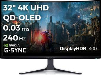 Dell Alienware AW3225QF 32 4K UHD 3840x2160 240Hz 0.03 ms HDMI DP Type-C HDR 400 G-Sync QD OLED Gam