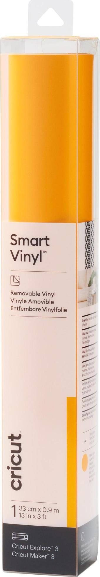 Cricut 2008640 SMART VİNİL GEÇİCİ 33 x 91 cm 1 SAYFA MISIR SARISI