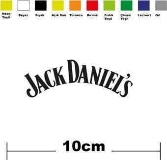 Jack Daniels Sponsor Marka Tek Renk Sticker Etiket