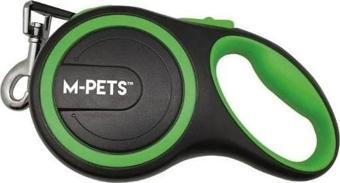 M-Pets Liberty Şerit Otomatik Köpek Gezdirme Kayışı 8 Mt Yeşil Large
