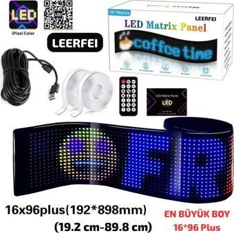 LED Matris Piksel Panel Işık Uygulaması Uzaktan Kumanda Kaydırma Reklam Animasyon Programlanabilir Araba Kamyon Gözler LED Ekran UZUNLUK 60 CM