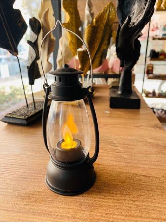 Myk Hediye Ve Sanat Atölyesi Gaz Lambası Görünümlü Pilli Fener
