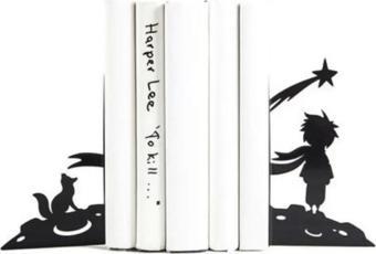 Küçük Prens Figürlü Dekoratif Metal Kitap Tutucu, Kitap Desteği 2'li
