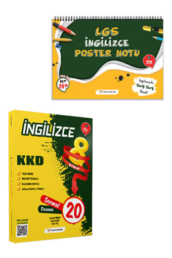 Veri Yayınları 8. Sınıf İngilizce KKD Sarmal 20 Deneme ve LGS Poster Notu Video Anlatımlı İkili Set - Veri Yayınları