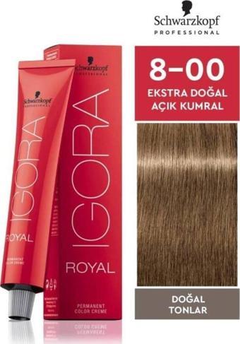 Schwarzkopf Igora Royal Doğal Tonlar 8-00 Ekstra Doğal Açık Kumral Saç Boyası 60Ml