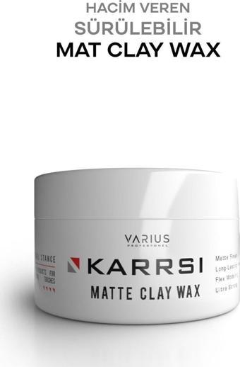 Varius Profesyonel Saç Şekillendirici Mat Clay Wax 100 Ml Mat Ve Güçtü Tutuş Matte Clay Stylıng