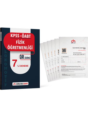 Dijital Hoca Akademi ÖABT Fizik Öğrt QR Çözümlü 7'li Deneme+ 6'lı Kurumsal Deneme İkili Set - Dijital Hoca Akademi