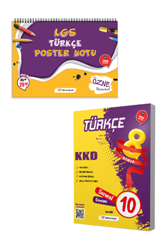 Veri Yayınları 8.Sınıf Türkçe KKD Sarmal 10 Deneme ve LGS Poster Notu Video Anlatımlı İkili Set - Veri Yayınları