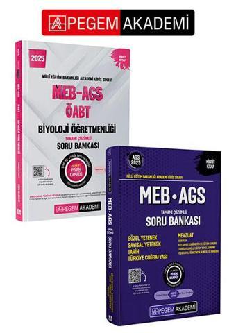 PEGEM AKADEMİ 2025 MEB-AGS-ÖABT Biyoloji Tamamı Çözümlü Soru Bankası + 2025 MEB-AGS Soru Bankası Tam - Pegem Akademi Yayıncılık