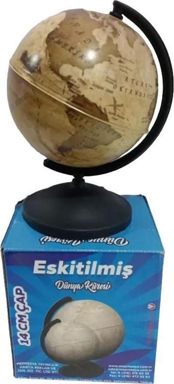 Mep Medya Eskitilmiş Dünya Küresi 14cm