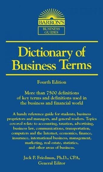 Barron'S Dıctıonary Of Busıness Terms - Barrons - Barrons